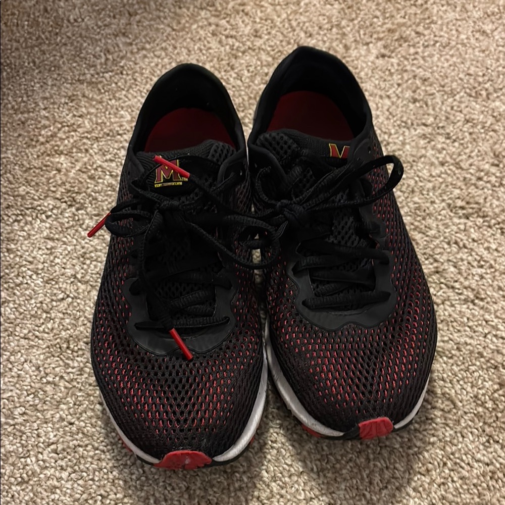 Under Armour Black and Red Athletic Shoes